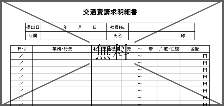 交通費清算書の無料テンプレートをダウンロード
